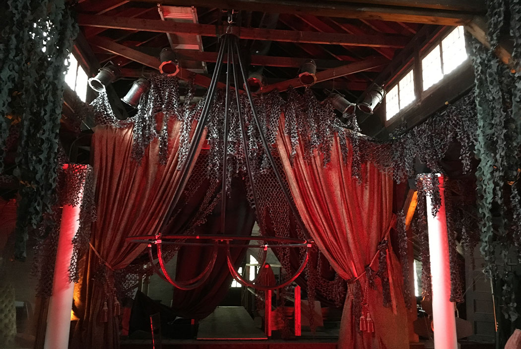 Casa Loma Legends of Horror 2019 Toronto Circus Rigging Installation